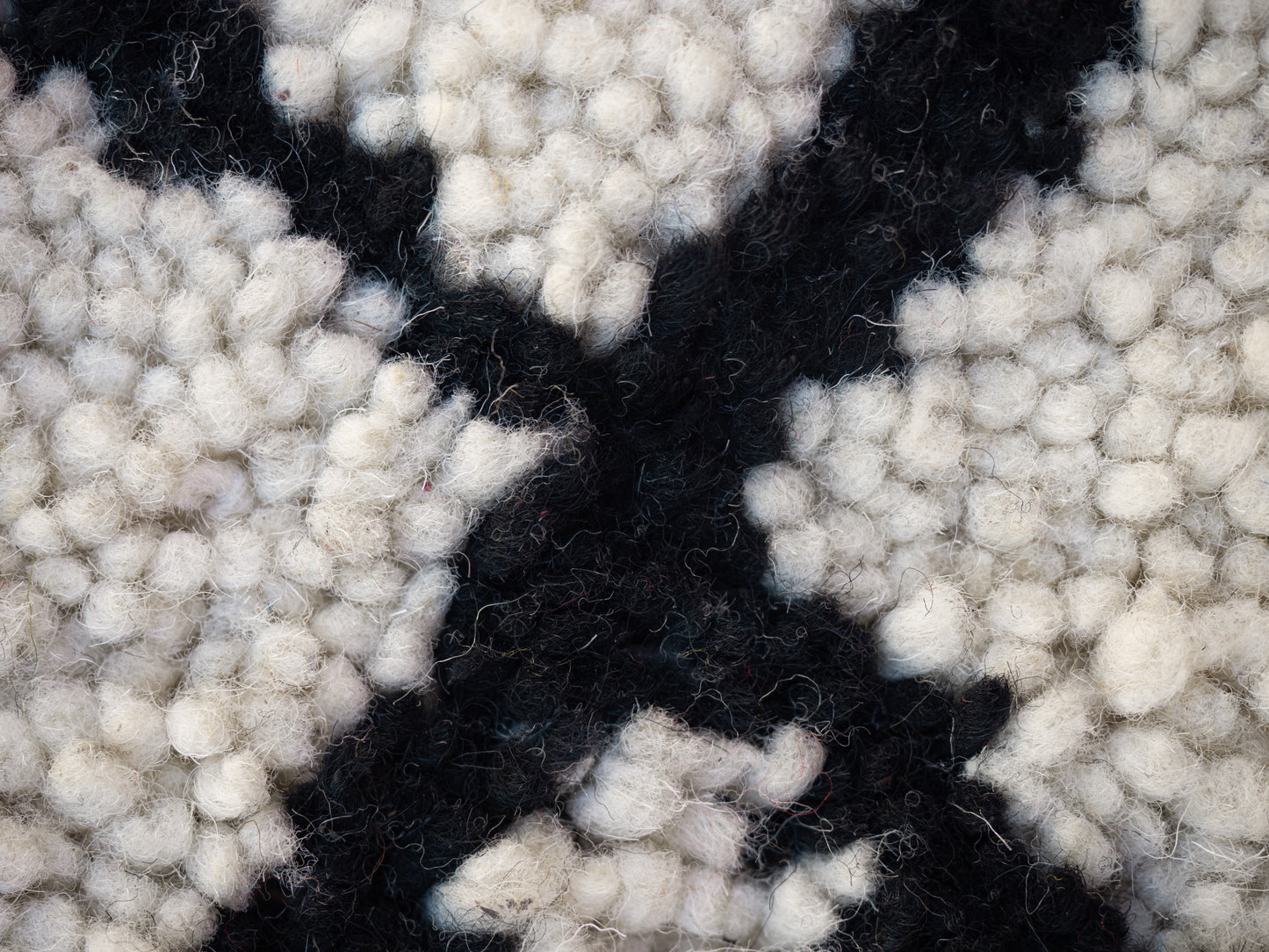 black and white rug